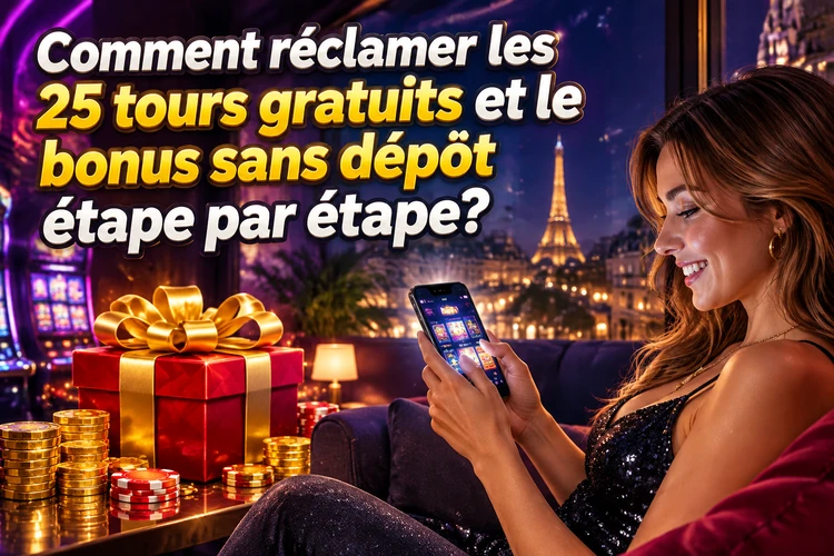 Comment réclamer les 25 tours gratuits et le bonus sans dépôt étape par étape?