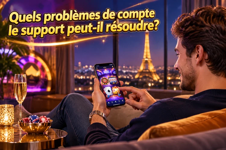 Quels problèmes de compte le support peut-il résoudre?